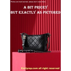 chanel gabrielle hobo black and gold small 15-20-8CM C0008