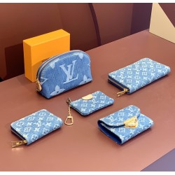 Louis Vuitton Blue Denim Wallet